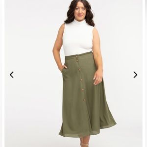 Fully-Lined Midi Skirt